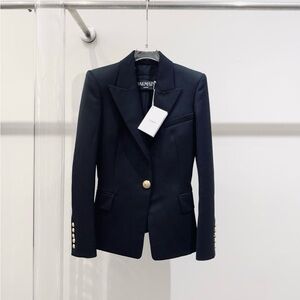 Authentic Balmain Navy Blazer with Gold Buttons